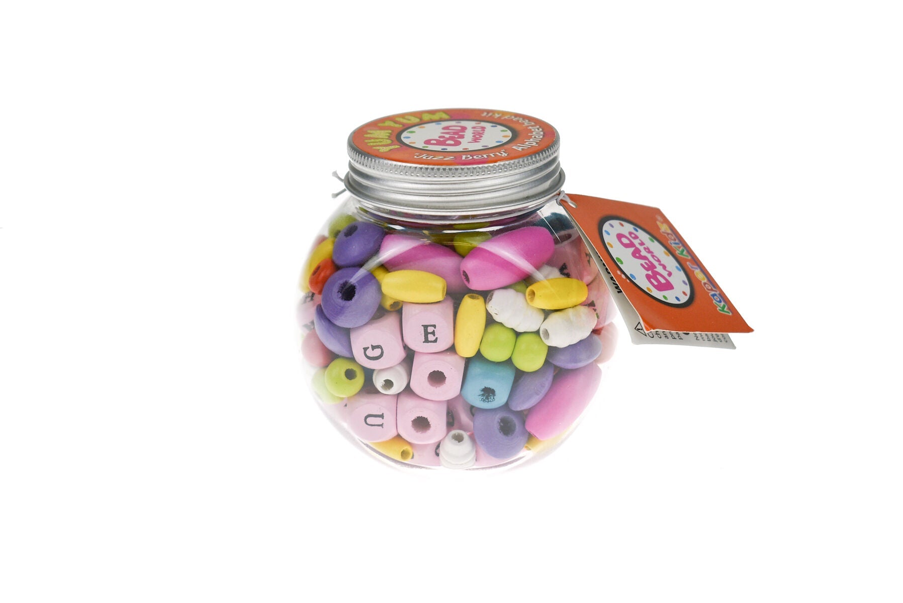 YUM YUM ORANGE JAZZ BERRY ALPHABET BEAD CRAFT KIT - Bamboo Sprout